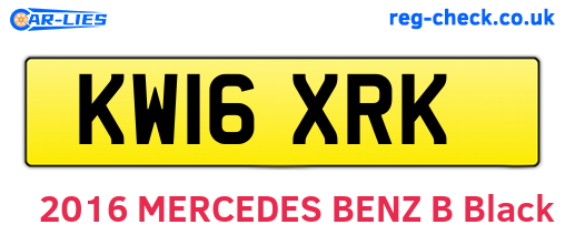 KW16XRK are the vehicle registration plates.