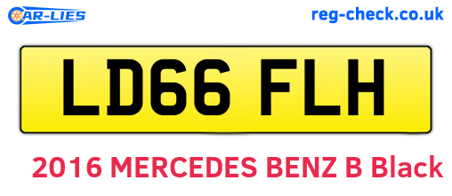 LD66FLH are the vehicle registration plates.