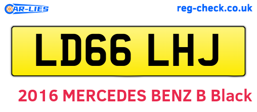LD66LHJ are the vehicle registration plates.