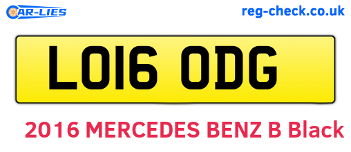 LO16ODG are the vehicle registration plates.