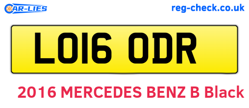 LO16ODR are the vehicle registration plates.