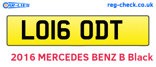 LO16ODT are the vehicle registration plates.
