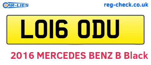 LO16ODU are the vehicle registration plates.