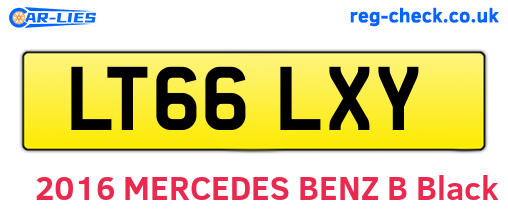 LT66LXY are the vehicle registration plates.