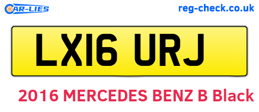 LX16URJ are the vehicle registration plates.