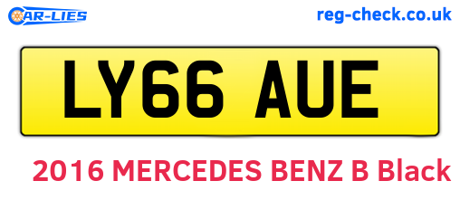 LY66AUE are the vehicle registration plates.
