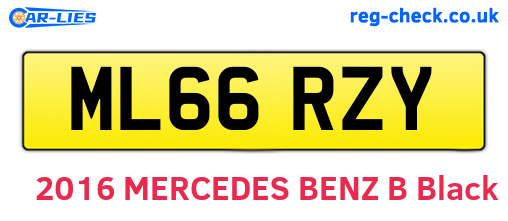 ML66RZY are the vehicle registration plates.