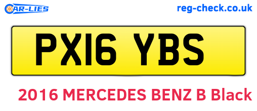 PX16YBS are the vehicle registration plates.