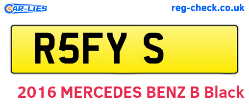 R5FYS are the vehicle registration plates.