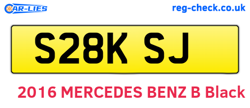 S28KSJ are the vehicle registration plates.