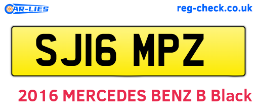 SJ16MPZ are the vehicle registration plates.