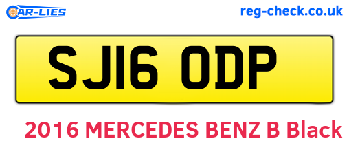 SJ16ODP are the vehicle registration plates.