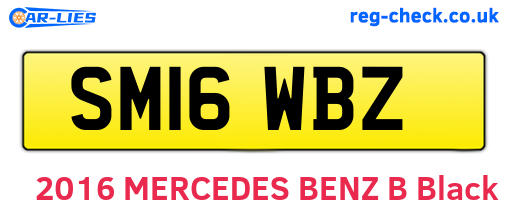 SM16WBZ are the vehicle registration plates.
