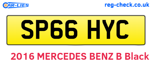 SP66HYC are the vehicle registration plates.
