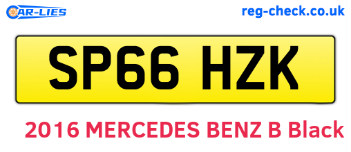 SP66HZK are the vehicle registration plates.