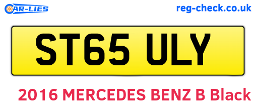 ST65ULY are the vehicle registration plates.