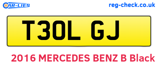 T30LGJ are the vehicle registration plates.