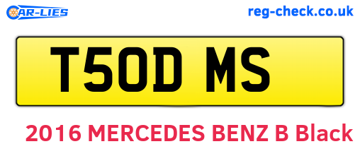 T50DMS are the vehicle registration plates.