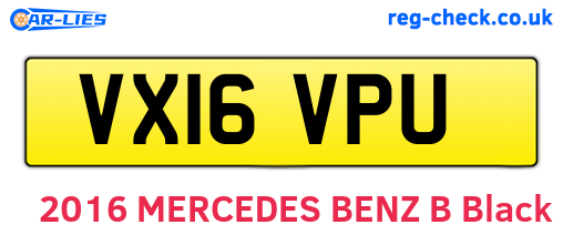 VX16VPU are the vehicle registration plates.
