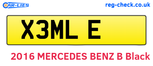 X3MLE are the vehicle registration plates.