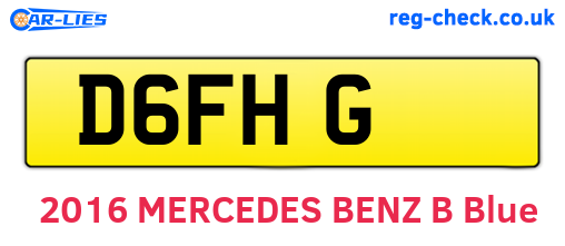D6FHG are the vehicle registration plates.