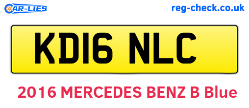 KD16NLC are the vehicle registration plates.