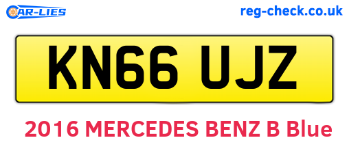 KN66UJZ are the vehicle registration plates.