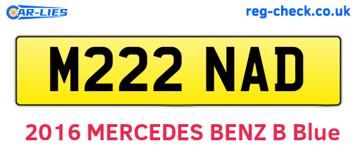 M222NAD are the vehicle registration plates.