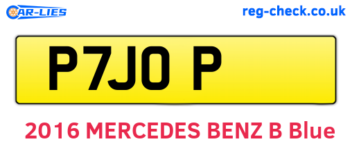 P7JOP are the vehicle registration plates.
