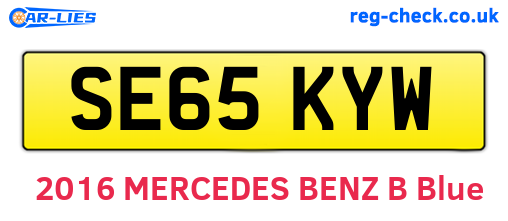 SE65KYW are the vehicle registration plates.