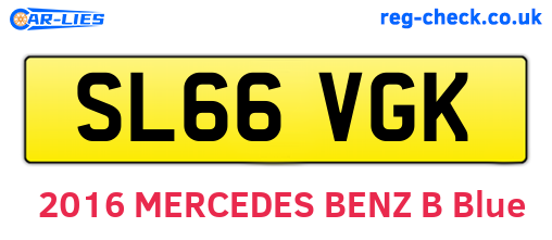 SL66VGK are the vehicle registration plates.