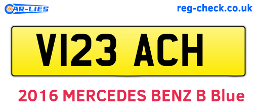 V123ACH are the vehicle registration plates.