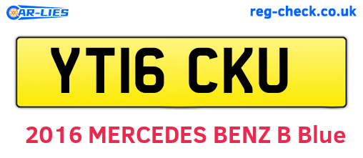 YT16CKU are the vehicle registration plates.