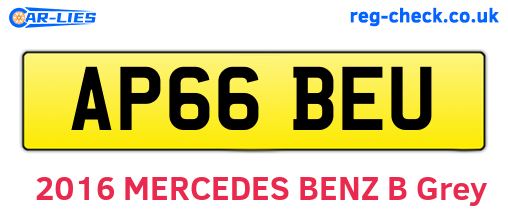 AP66BEU are the vehicle registration plates.