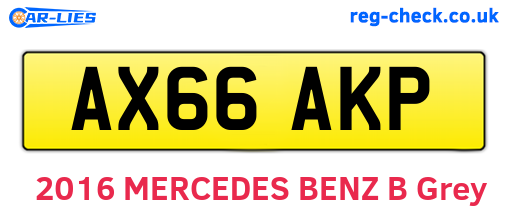 AX66AKP are the vehicle registration plates.