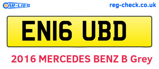 EN16UBD are the vehicle registration plates.
