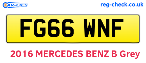 FG66WNF are the vehicle registration plates.