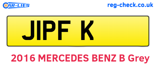 J1PFK are the vehicle registration plates.