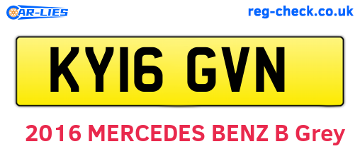 KY16GVN are the vehicle registration plates.