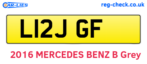 L12JGF are the vehicle registration plates.