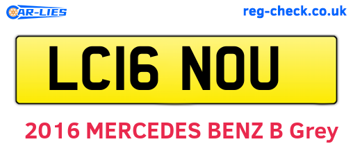 LC16NOU are the vehicle registration plates.
