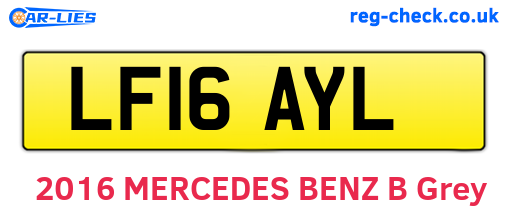 LF16AYL are the vehicle registration plates.