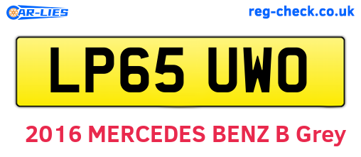LP65UWO are the vehicle registration plates.