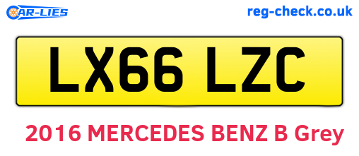 LX66LZC are the vehicle registration plates.