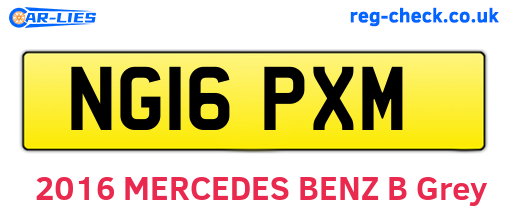 NG16PXM are the vehicle registration plates.