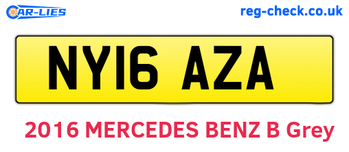 NY16AZA are the vehicle registration plates.