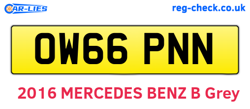 OW66PNN are the vehicle registration plates.