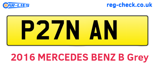 P27NAN are the vehicle registration plates.