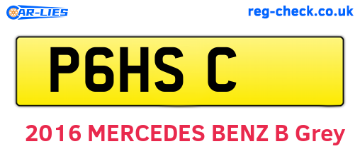 P6HSC are the vehicle registration plates.