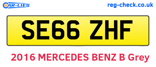 SE66ZHF are the vehicle registration plates.